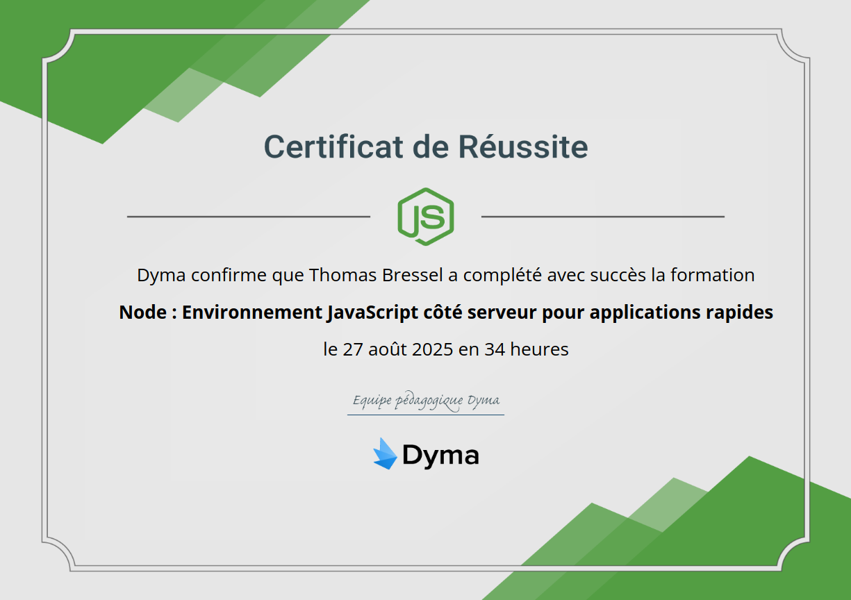 Certificat Node