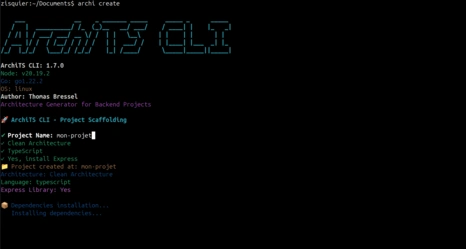 Image 1 du projet ArchiTS CLI